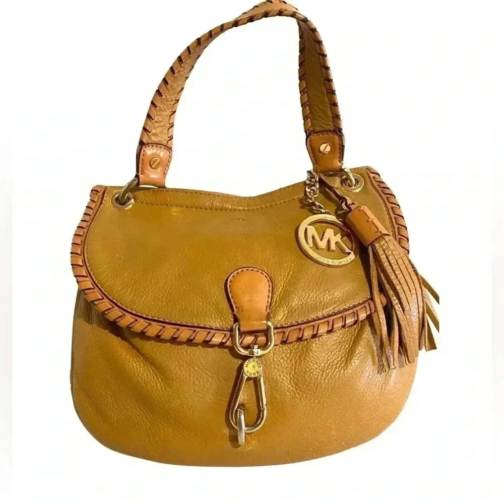 Michael Kors brown/ mustard  satchel handbag